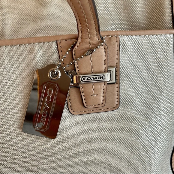 Coach Taylor Foiled Silver Metallic Carryall - Picture 8 of 12